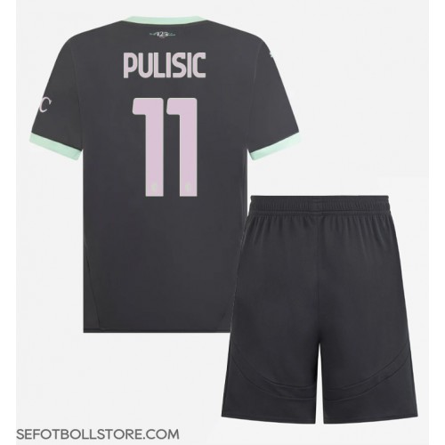 AC Milan Christian Pulisic #11 Replika babykläder Tredjeställ Barn 2024-25 Kortärmad (+ korta byxor)